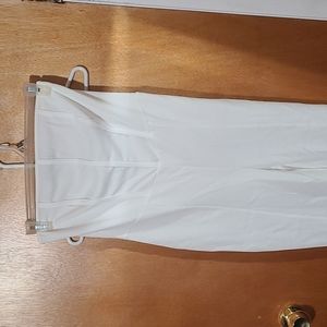 White bustier jumpsuits.